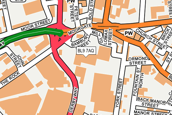 BL9 7AQ map - OS OpenMap – Local (Ordnance Survey) BL9 7AQ map - OS OpenMap – Local (Ordnance Survey)