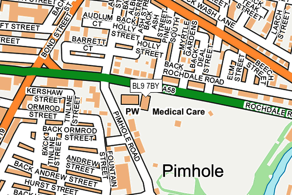 BL9 7BY map - OS OpenMap – Local (Ordnance Survey)