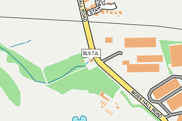 BL9 7JL map - OS OpenMap – Local (Ordnance Survey) BL9 7JL map - OS OpenMap – Local (Ordnance Survey)