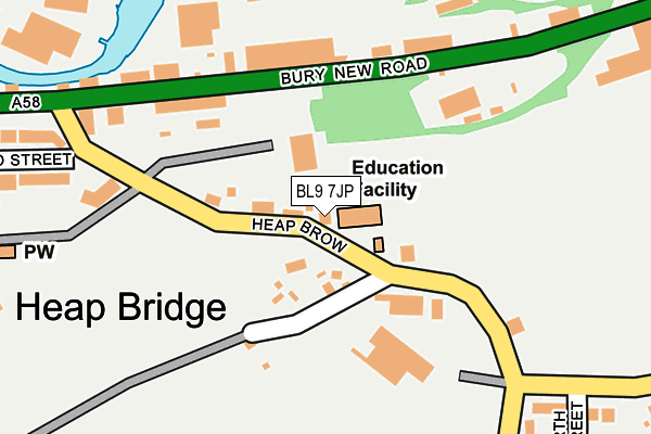 BL9 7JP map - OS OpenMap – Local (Ordnance Survey) BL9 7JP map - OS OpenMap – Local (Ordnance Survey)