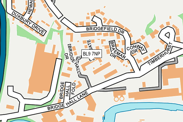 BL9 7NP map - OS OpenMap – Local (Ordnance Survey) BL9 7NP map - OS OpenMap – Local (Ordnance Survey)