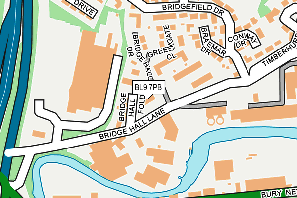 BL9 7PB map - OS OpenMap – Local (Ordnance Survey) BL9 7PB map - OS OpenMap – Local (Ordnance Survey)