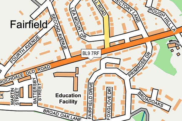 BL9 7RF map - OS OpenMap – Local (Ordnance Survey) BL9 7RF map - OS OpenMap – Local (Ordnance Survey)