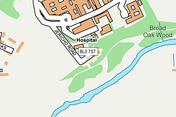 BL9 7ST map - OS OpenMap – Local (Ordnance Survey) BL9 7ST map - OS OpenMap – Local (Ordnance Survey)