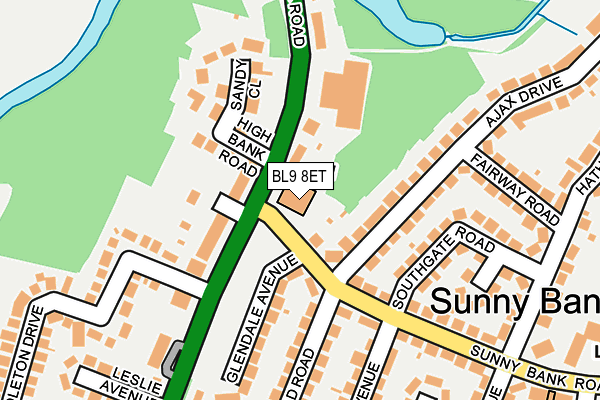 BL9 8ET map - OS OpenMap – Local (Ordnance Survey) BL9 8ET map - OS OpenMap – Local (Ordnance Survey)