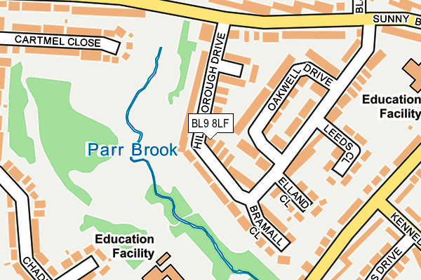 BL9 8LF map - OS OpenMap – Local (Ordnance Survey) BL9 8LF map - OS OpenMap – Local (Ordnance Survey)