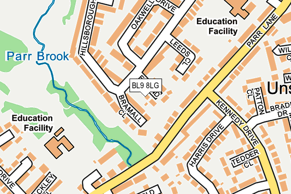 BL9 8LG map - OS OpenMap – Local (Ordnance Survey) BL9 8LG map - OS OpenMap – Local (Ordnance Survey)