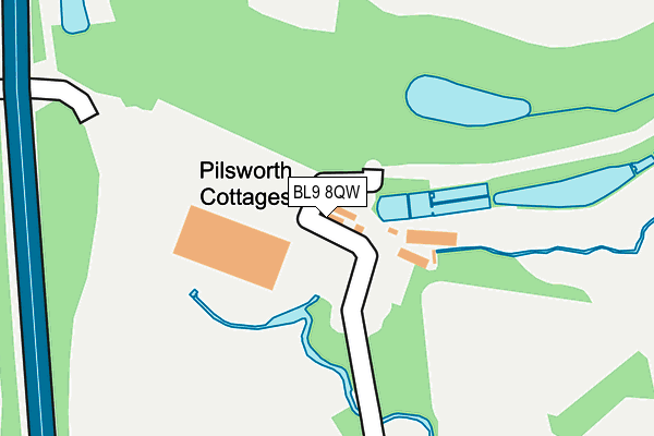 BL9 8QW map - OS OpenMap – Local (Ordnance Survey) BL9 8QW map - OS OpenMap – Local (Ordnance Survey)