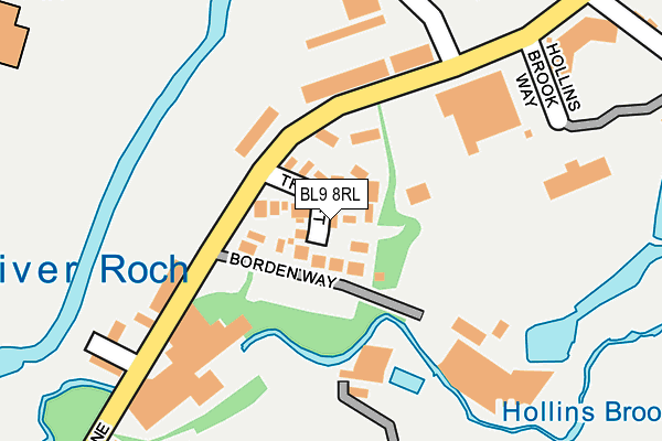 BL9 8RL map - OS OpenMap – Local (Ordnance Survey) BL9 8RL map - OS OpenMap – Local (Ordnance Survey)