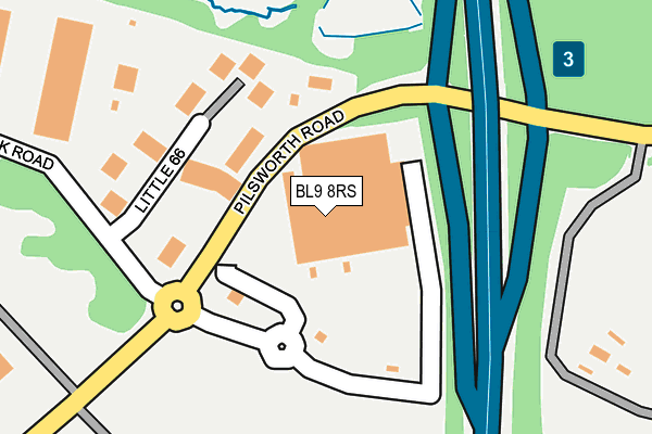 BL9 8RS map - OS OpenMap – Local (Ordnance Survey) BL9 8RS map - OS OpenMap – Local (Ordnance Survey)