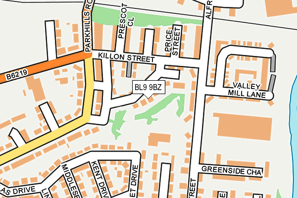 BL9 9BZ map - OS OpenMap – Local (Ordnance Survey) BL9 9BZ map - OS OpenMap – Local (Ordnance Survey)