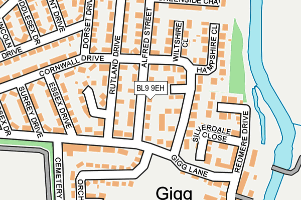 BL9 9EH map - OS OpenMap – Local (Ordnance Survey) BL9 9EH map - OS OpenMap – Local (Ordnance Survey)