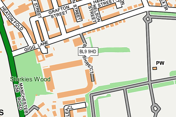 BL9 9HD map - OS OpenMap – Local (Ordnance Survey) BL9 9HD map - OS OpenMap – Local (Ordnance Survey)