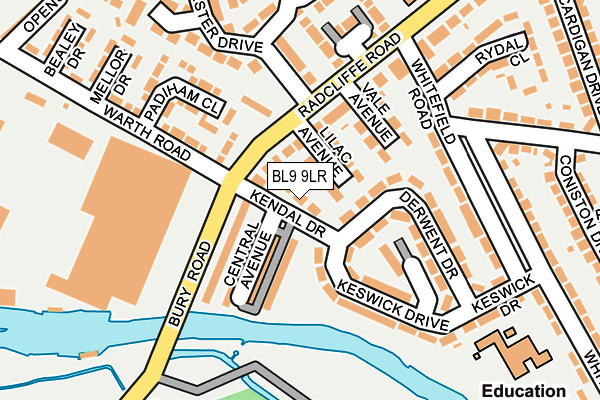 BL9 9LR map - OS OpenMap – Local (Ordnance Survey) BL9 9LR map - OS OpenMap – Local (Ordnance Survey)