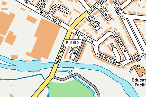 BL9 9LX map - OS OpenMap – Local (Ordnance Survey) BL9 9LX map - OS OpenMap – Local (Ordnance Survey)