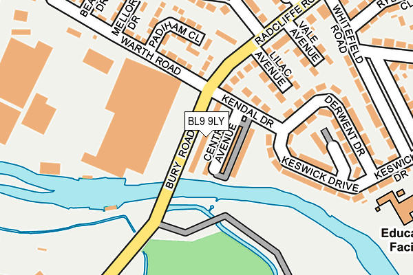 BL9 9LY map - OS OpenMap – Local (Ordnance Survey) BL9 9LY map - OS OpenMap – Local (Ordnance Survey)