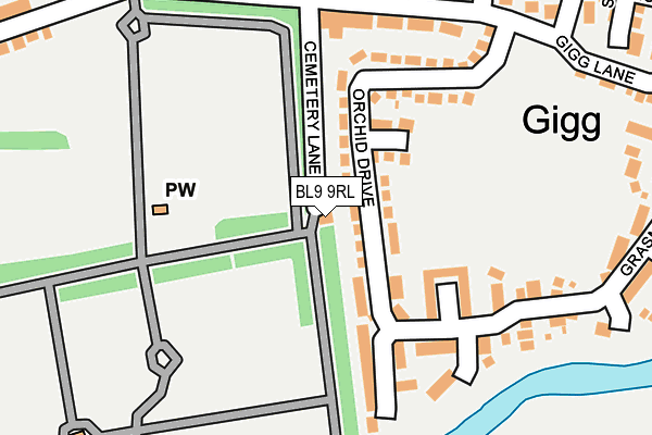 BL9 9RL map - OS OpenMap – Local (Ordnance Survey)