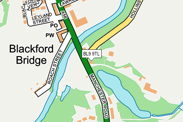 BL9 9TL map - OS OpenMap – Local (Ordnance Survey)