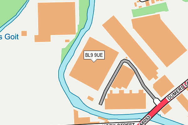 BL9 9UE map - OS OpenMap – Local (Ordnance Survey) BL9 9UE map - OS OpenMap – Local (Ordnance Survey)