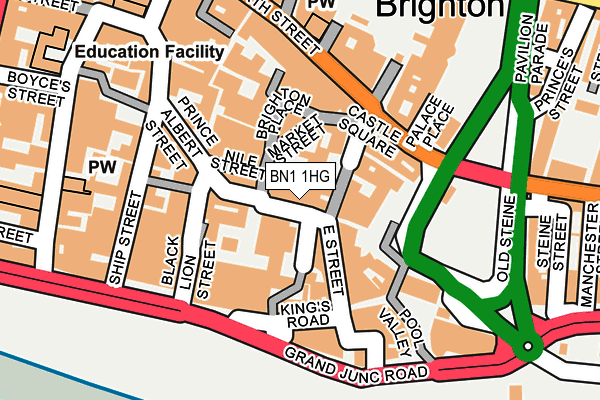 BN1 1HG map - OS OpenMap – Local (Ordnance Survey) BN1 1HG map - OS OpenMap – Local (Ordnance Survey)