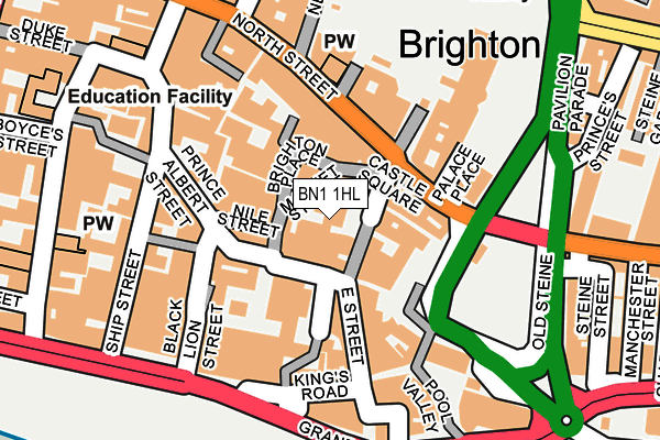 BN1 1HL map - OS OpenMap – Local (Ordnance Survey)