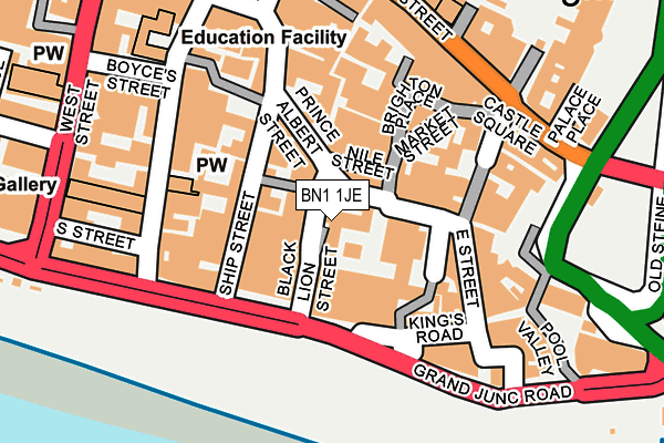 BN1 1JE map - OS OpenMap – Local (Ordnance Survey) BN1 1JE map - OS OpenMap – Local (Ordnance Survey)