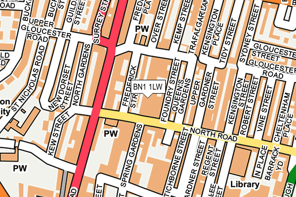 BN1 1LW map - OS OpenMap – Local (Ordnance Survey) BN1 1LW map - OS OpenMap – Local (Ordnance Survey)