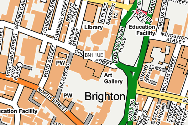 BN1 1UE map - OS OpenMap – Local (Ordnance Survey)