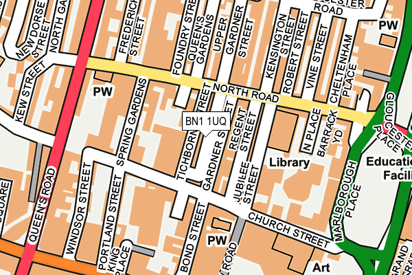 BN1 1UQ map - OS OpenMap – Local (Ordnance Survey)