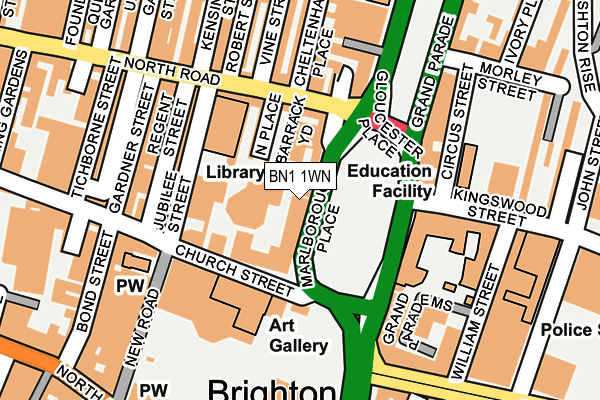 BN1 1WN map - OS OpenMap – Local (Ordnance Survey) BN1 1WN map - OS OpenMap – Local (Ordnance Survey)