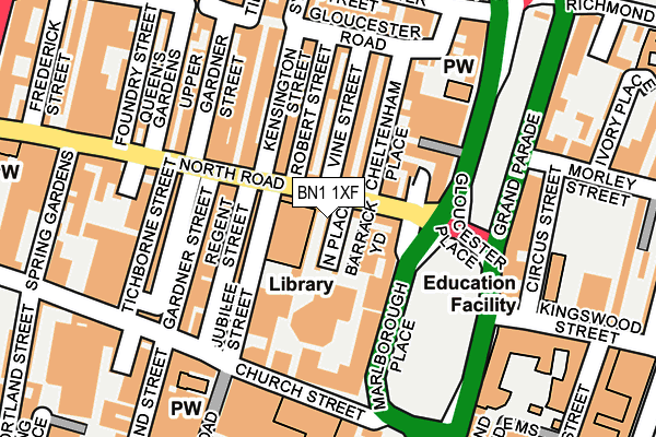 BN1 1XF map - OS OpenMap – Local (Ordnance Survey) BN1 1XF map - OS OpenMap – Local (Ordnance Survey)