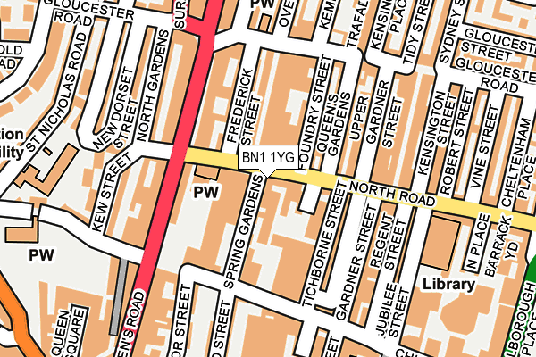 BN1 1YG map - OS OpenMap – Local (Ordnance Survey) BN1 1YG map - OS OpenMap – Local (Ordnance Survey)