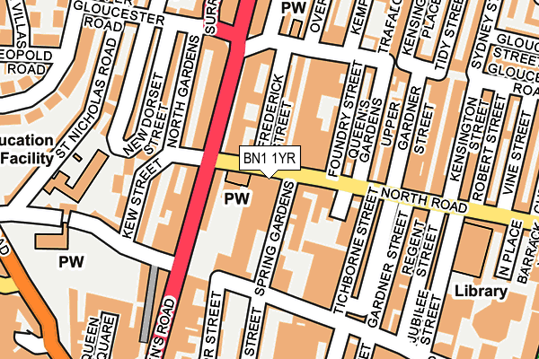 BN1 1YR map - OS OpenMap – Local (Ordnance Survey) BN1 1YR map - OS OpenMap – Local (Ordnance Survey)