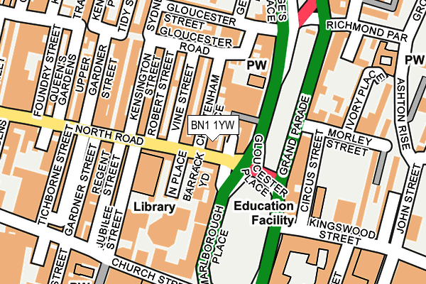 BN1 1YW map - OS OpenMap – Local (Ordnance Survey) BN1 1YW map - OS OpenMap – Local (Ordnance Survey)