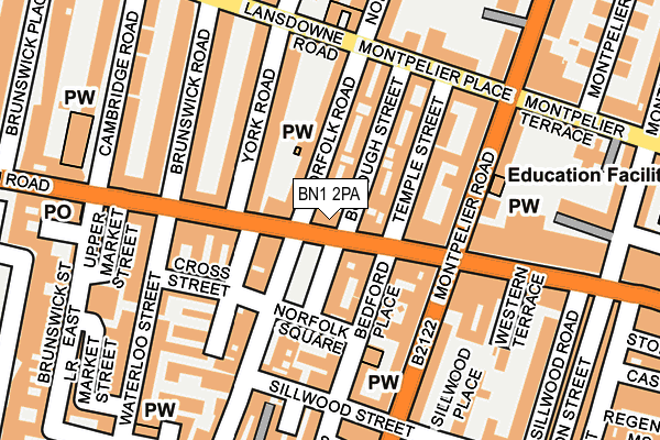 BN1 2PA map - OS OpenMap – Local (Ordnance Survey)