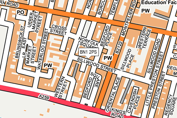 BN1 2PS map - OS OpenMap – Local (Ordnance Survey) BN1 2PS map - OS OpenMap – Local (Ordnance Survey)
