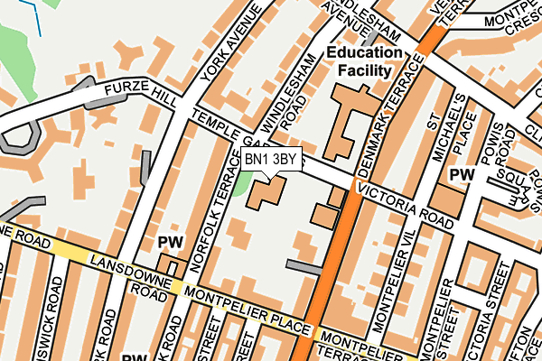 BN1 3BY map - OS OpenMap – Local (Ordnance Survey) BN1 3BY map - OS OpenMap – Local (Ordnance Survey)