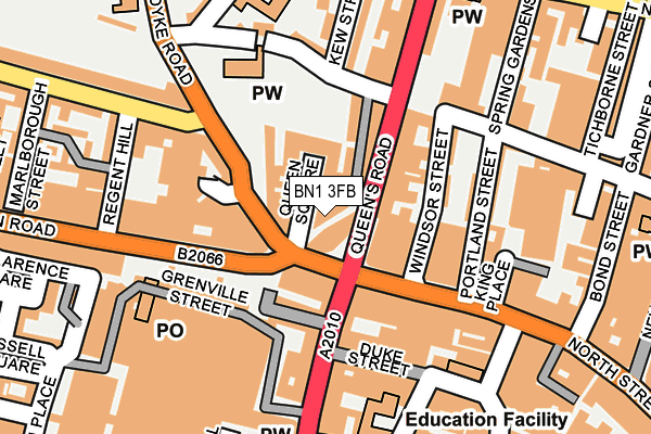 BN1 3FB map - OS OpenMap – Local (Ordnance Survey) BN1 3FB map - OS OpenMap – Local (Ordnance Survey)