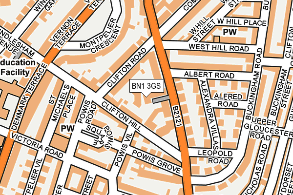 BN1 3GS map - OS OpenMap – Local (Ordnance Survey) BN1 3GS map - OS OpenMap – Local (Ordnance Survey)