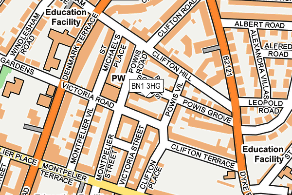 BN1 3HG map - OS OpenMap – Local (Ordnance Survey) BN1 3HG map - OS OpenMap – Local (Ordnance Survey)