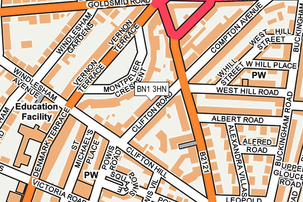 BN1 3HN map - OS OpenMap – Local (Ordnance Survey) BN1 3HN map - OS OpenMap – Local (Ordnance Survey)