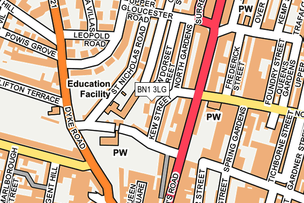 BN1 3LG map - OS OpenMap – Local (Ordnance Survey) BN1 3LG map - OS OpenMap – Local (Ordnance Survey)