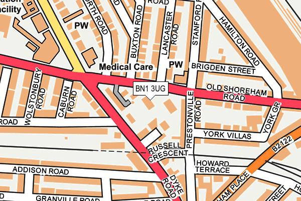 BN1 3UG map - OS OpenMap – Local (Ordnance Survey) BN1 3UG map - OS OpenMap – Local (Ordnance Survey)