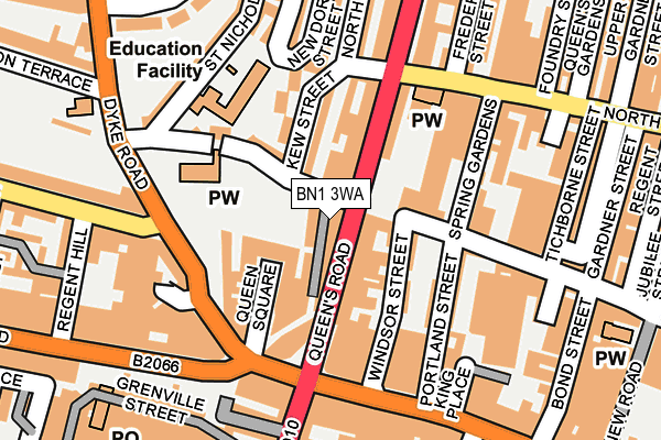 BN1 3WA map - OS OpenMap – Local (Ordnance Survey) BN1 3WA map - OS OpenMap – Local (Ordnance Survey)