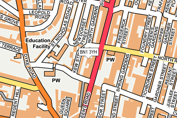 BN1 3YH map - OS OpenMap – Local (Ordnance Survey) BN1 3YH map - OS OpenMap – Local (Ordnance Survey)