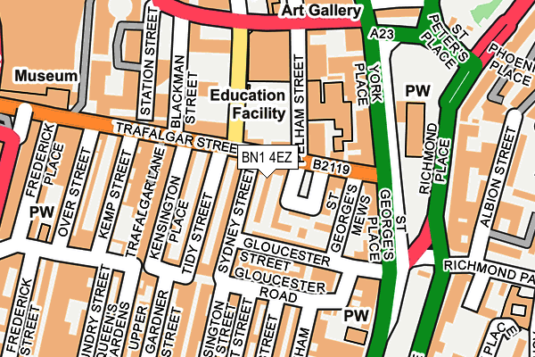 BN1 4EZ map - OS OpenMap – Local (Ordnance Survey)