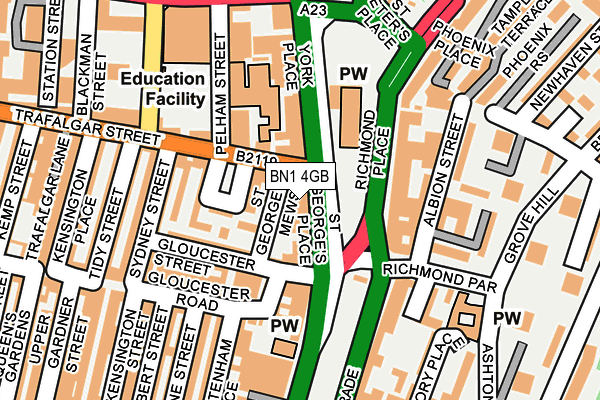 BN1 4GB map - OS OpenMap – Local (Ordnance Survey)
