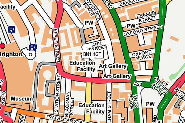 BN1 4GT map - OS OpenMap – Local (Ordnance Survey)