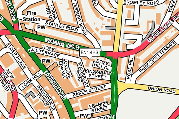 BN1 4HS map - OS OpenMap – Local (Ordnance Survey) BN1 4HS map - OS OpenMap – Local (Ordnance Survey)
