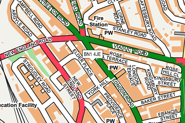 BN1 4JE map - OS OpenMap – Local (Ordnance Survey) BN1 4JE map - OS OpenMap – Local (Ordnance Survey)